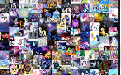 Size: 1920x1200 | Tagged: safe, artist:johnjoseco, imported from derpibooru, applejack, big macintosh, derpy hooves, fluttershy, nightmare moon, pinkie pie, princess cadance, princess celestia, princess luna, queen chrysalis, rainbow dash, rarity, scootaloo, shining armor, spike, sweetie belle, trixie, twilight sparkle, oc, alicorn, changeling, changeling queen, crab, dragon, earth pony, pegasus, phoenix, pony, unicorn, derpibooru, angry, armor, bedroom eyes, blushing, bow, cloud, cute, everypony, female, floppy ears, glowing eyes, glowing horn, grin, instructions, lidded eyes, male, mane seven, mane six, mare, meta, older, older spike, pinkamena diane pie, prone, rearing, s1 luna, sad, scared, sitting, smiling, smirk, snuff, stallion, tail bow, the grid, the iron giant, wide eyes, winged spike, wings