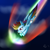 Size: 2500x2500 | Tagged: safe, artist:n1de, imported from derpibooru, rainbow dash, pegasus, pony, diving, female, flying, high res, mare, solo, sonic rainboom, teary eyes, watering eyes