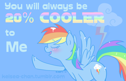 Size: 1280x828 | Tagged: safe, artist:kelsea-chan, imported from derpibooru, part of a set, rainbow dash, pegasus, pony, 20% cooler, eyes closed, female, mare, profile, raised hoof, solo, valentine