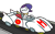 Size: 765x478 | Tagged: safe, artist:tess, imported from derpibooru, rarity, pony, unicorn, car, clothes, driving, eyes closed, female, mach 5, mare, recolor, scarf, simple background, solo, speed racer, transparent background