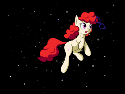 Size: 2000x1500 | Tagged: safe, artist:rankao, imported from derpibooru, twist, earth pony, pony, female, filly, floating, solo, spaaaaaace, space