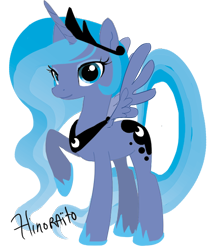 Size: 446x520 | Tagged: safe, artist:hinoraito, imported from derpibooru, princess luna, alicorn, pony, female, mare, raised hoof, simple background, solo, transparent background