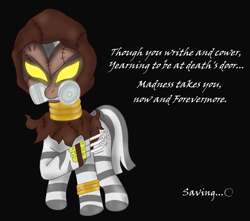 Size: 1254x1111 | Tagged: safe, artist:blackbewhite2k7, imported from derpibooru, zecora, zebra, batman, black background, crossover, female, parody, scarecrow, simple background, solo, the scarecrow