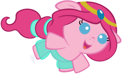 Size: 4320x2640 | Tagged: safe, artist:beavernator, imported from derpibooru, pinkie pie, earth pony, pony, aladdin, baby, baby pie, baby pony, cute, diapinkes, disney princess, female, filly, foal, jasmine, simple background, solo, white background