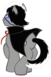 Size: 1280x1920 | Tagged: safe, artist:toonfreak, imported from derpibooru, earth pony, pony, black jack, cape, clothes, crossover, male, osamu tezuka, ponified, simple background, solo, stallion, transparent background