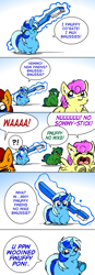 Size: 800x2300 | Tagged: safe, artist:marcusmaximus, imported from derpibooru, minuette, fluffy pony, brushie, comic, fluffy colgate