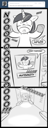 Size: 600x1600 | Tagged: safe, artist:madmax, imported from derpibooru, shining armor, pony, unicorn, madmax silly comic shop, comic, hilarious in hindsight, male, maternity ward, ptsd, solo, stallion, triggered