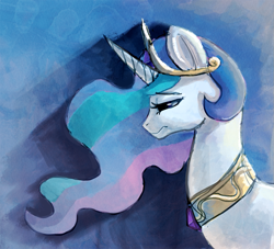 Size: 857x777 | Tagged: safe, artist:mewball, imported from derpibooru, princess celestia, alicorn, pony, abstract background, female, mare, profile, sad, solo, tired