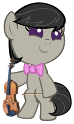 Size: 1080x1800 | Tagged: safe, artist:beavernator, imported from derpibooru, octavia melody, earth pony, pony, baby, baby pony, bipedal, cute, female, filly, foal, musical instrument, simple background, smiling, solo, tavibetes, violin, white background