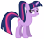 Size: 5000x4396 | Tagged: safe, artist:jennieoo, imported from derpibooru, twilight sparkle, pony, unicorn, absurd resolution, alternate hairstyle, female, hilarious in hindsight, looking back, mare, ponytail, show accurate, simple background, smiling, solo, transparent background, unicorn twilight, vector