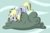 Size: 1280x845 | Tagged: safe, artist:fearingfun, imported from derpibooru, derpy hooves, pegasus, pony, the last roundup, cloud, cute, derpabetes, female, i just don't know what went wrong, looking down, mare, messy mane, singed, solo, stormcloud