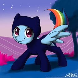 Size: 800x800 | Tagged: safe, artist:johnjoseco, imported from derpibooru, rainbow dash, pegasus, pony, read it and weep, catsuit, cute, dashabetes, female, mare, night, scene interpretation, smiling, solo