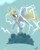 Size: 2000x2500 | Tagged: dead source, safe, artist:samywalle, imported from derpibooru, derpy hooves, pegasus, pony, cloud, electrocution, female, high res, i just don't know what went wrong, lightning, mare, signature, solo, stormcloud, surprised