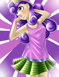 Size: 2550x3300 | Tagged: safe, artist:quila111, imported from derpibooru, screwball, human, abstract background, armpits, female, high res, humanized, solo