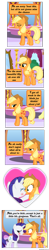 Size: 1275x6500 | Tagged: safe, artist:navitaserussirus, imported from derpibooru, applejack, rarity, earth pony, pony, unicorn, blushing, carousel boutique, comic, female, kissing, lesbian, mare, misspelling, rarijack, shipping