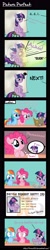 Size: 1200x6000 | Tagged: safe, artist:treez123, imported from derpibooru, pinkie pie, rainbow dash, twilight sparkle, earth pony, pegasus, pony, unicorn, book, comic, female, id card, looking at each other, mare, sneezing