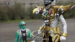 Size: 704x396 | Tagged: safe, imported from derpibooru, derpy hooves, pegasus, pony, female, gokaiger, gokaigreen, gokaisilver, gooooooooooooooooooooooooooooooooooooooooooooooooooold mode!, irl, mare, photo, super sentai