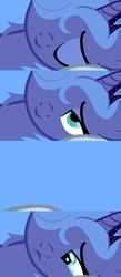 Size: 800x1831 | Tagged: safe, artist:kurokaji11, imported from derpibooru, princess luna, alicorn, pony, alone, bed meme, exploitable meme, female, lonely, mare, meme, morning after, s1 luna, sad, solo, waking up