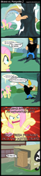 Size: 700x2974 | Tagged: safe, artist:angerelic, imported from derpibooru, fluttershy, human, pegasus, pony, box, bravo vs. ponyville, comic, crossover, female, glare, human male, johnny bravo, johnny bravo (character), male, mare, rhyming
