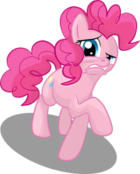 Size: 804x1000 | Tagged: safe, artist:secoh2000, imported from derpibooru, pinkie pie, earth pony, pony, disgusted, do not want, female, frown, mare, raised hoof, reaction image, simple background, solo, squint, transparent background
