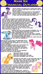 Size: 1320x2240 | Tagged: safe, artist:ginger fig, imported from derpibooru, applejack, fluttershy, pinkie pie, rainbow dash, rarity, twilight sparkle, earth pony, pegasus, pony, unicorn, female, finances, mane six, mare