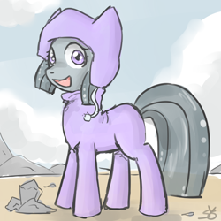 Size: 900x900 | Tagged: safe, artist:speccysy, imported from derpibooru, marble pie, cat, earth pony, pony, cat's pajamas, clothes, costume, female, footed sleeper, happy, hat, kigurumi, mare, pajamas, solo