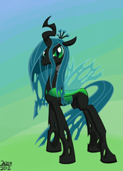 Size: 2160x3000 | Tagged: source needed, safe, artist:beechsprout, imported from derpibooru, queen chrysalis, changeling, changeling queen, abstract background, crown, female, high res, jewelry, regalia, solo