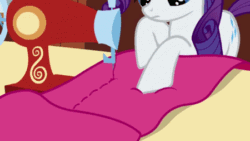 Size: 450x253 | Tagged: safe, imported from derpibooru, screencap, rarity, pony, unicorn, green isn't your color, animated, female, gif, mare, sewing, sewing machine, solo