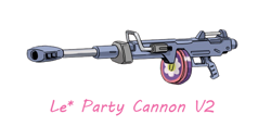 Size: 688x351 | Tagged: safe, artist:shepherd0821, edit, imported from derpibooru, pinkie pie, fuck yeah, gun, gundam, le, no pony, partillery, party cannon, simple background, weapon, white background