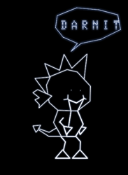 Size: 378x516 | Tagged: artist needed, safe, imported from derpibooru, spike, dragon, black background, male, monochrome, parody, simple background, solo, vectrex