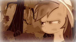 Size: 915x506 | Tagged: safe, imported from derpibooru, daring do, pegasus, pony, daring do and the trials of zenith, female, forest, lidded eyes, mare, photo, solo