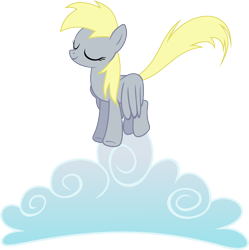 Size: 5766x5791 | Tagged: safe, artist:hawk9mm, imported from derpibooru, derpy hooves, pegasus, pony, absurd resolution, cloud, eyes closed, female, mare, simple background, smiling, solo, transparent background, vector