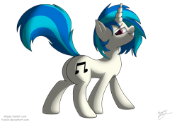 Size: 2000x1385 | Tagged: safe, artist:skipsy, imported from derpibooru, dj pon-3, vinyl scratch, pony, unicorn, butt, confident, female, grin, mare, plot, raised tail, simple background, solo, swag, transparent background