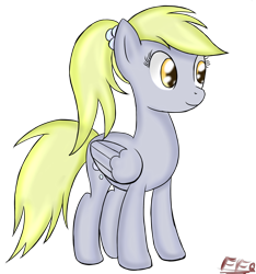 Size: 2200x2351 | Tagged: safe, artist:freefraq, imported from derpibooru, derpy hooves, pegasus, pony, alternate hairstyle, female, high res, mare, ponytail, simple background, solo, transparent background