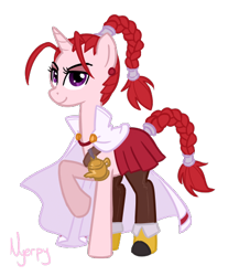 Size: 385x466 | Tagged: safe, artist:nyerpy, imported from derpibooru, pony, unicorn, chrono trigger, female, flea, male, mare, ponified, simple background, transparent background, trap