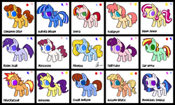 Size: 1280x774 | Tagged: safe, artist:rwl, imported from derpibooru, oc, oc only, oc:aurora dream, oc:autumn grace, oc:cinnamon crisp, oc:clear horizon, oc:dawn jewel, oc:fairytale, oc:firecracker, oc:florapuff, oc:hopesong, oc:mistletoe, oc:moonlight sonata, oc:promise, oc:rising star, oc:sonya, oc:zap apple, filly, foal, magical lesbian spawn, offspring, parent:applejack, parent:fluttershy, parent:pinkie pie, parent:rainbow dash, parent:rarity, parent:twilight sparkle, parents:appledash, parents:applepie, parents:appleshy, parents:flarity, parents:flutterdash, parents:flutterpie, parents:pinkiedash, parents:raridash, parents:rarijack, parents:rarilight, parents:raripie, parents:twidash, parents:twijack, parents:twinkie, parents:twishy