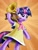 Size: 900x1200 | Tagged: safe, artist:kp-shadowsquirrel, imported from derpibooru, twilight sparkle, pony, unicorn, sweet and elite, bipedal, birthday dress, clothes, dress, female, gramophone, phonograph, record player, solo, standing, unicorn twilight