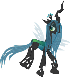 Size: 5198x5692 | Tagged: dead source, safe, artist:lockiesajt, imported from derpibooru, queen chrysalis, changeling, changeling queen, absurd resolution, female, flying, lidded eyes, looking back, simple background, solo, transparent background