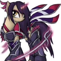 Size: 894x894 | Tagged: safe, artist:kittynumber7, imported from derpibooru, fiora laurent, league of legends, ponified