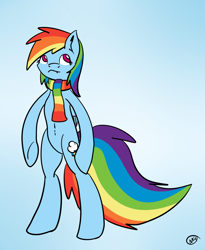 Size: 1200x1460 | Tagged: safe, imported from derpibooru, rainbow dash, pony, clothes, female, just ask rainbow dash, m4ng0s, scarf, solo