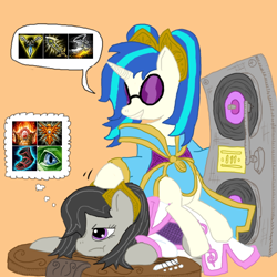 Size: 720x720 | Tagged: safe, imported from derpibooru, dj pon-3, octavia melody, vinyl scratch, league of legends, sona