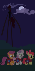 Size: 1000x2000 | Tagged: safe, artist:adcoon, imported from derpibooru, apple bloom, pinkie pie, scootaloo, sweetie belle, pony, cutie mark crusaders, female, filly, mare, show accurate, slendermane, slenderpony