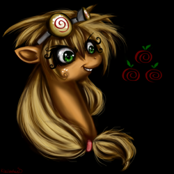 Size: 1200x1200 | Tagged: safe, artist:klalaskaxd, imported from derpibooru, applejack, pony, female, jack spicer, mare, solo, xiaolin showdown