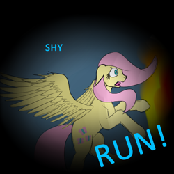 Size: 500x500 | Tagged: safe, imported from derpibooru, fluttershy, rainbow dash, askblinddash, fire