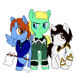 Size: 900x900 | Tagged: safe, artist:xxcystalthewolfxx, imported from derpibooru, flag, germany, hetalia, italy, japan, ponified, simple background, transparent background, trio