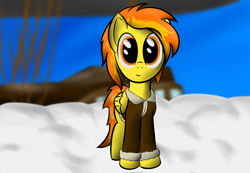 Size: 1444x1000 | Tagged: safe, artist:abaddon41, imported from derpibooru, spitfire, pegasus, pony, ears up, female, looking at you, solo