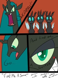 Size: 947x1280 | Tagged: safe, artist:mofetafrombrooklyn, imported from derpibooru, queen chrysalis, changeling, changeling queen, comic, female