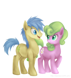 Size: 1166x1280 | Tagged: safe, artist:mn27, imported from derpibooru, daisy, flower wishes, goldengrape, sir colton vines iii, earth pony, pony, daisygrape, female, male, mare, shipping, stallion, straight