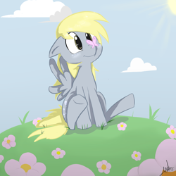 Size: 1000x1000 | Tagged: safe, artist:hakubaka, imported from derpibooru, derpy hooves, pegasus, pony, female, mare, solo