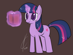 Size: 1324x1000 | Tagged: safe, artist:valcron, imported from derpibooru, twilight sparkle, pony, unicorn, book, female, glowing horn, horn, magic, mare, reading, solo, telekinesis, unicorn twilight